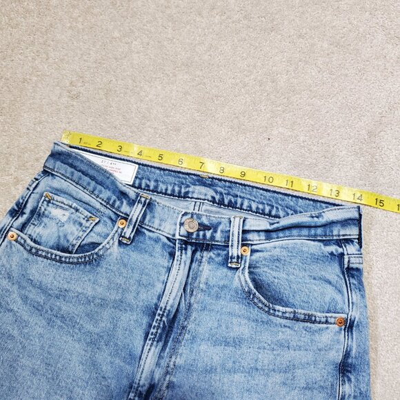 GAP ‘90s Loose High Rise Jeans Straight Leg Distressed Light Wash Women 27 x 29" - Picture 11 of 14